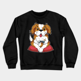 Cute Cavalier King Charles Spaniel Gaming Crewneck Sweatshirt